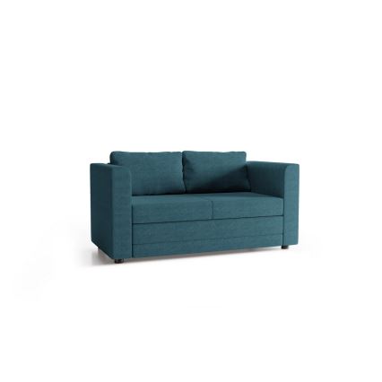 Gepolstertes, ausziehbares 2-sitziges Sofa LAYLA mit Armlehnen, blau
