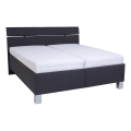 Gepolstertes Bett ALIS 160x200 cm mit Matratze und Stauraum, anthrazit
