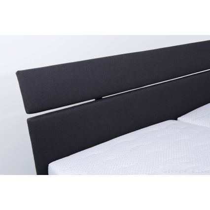 Gepolstertes Bett ALIS 160x200 cm mit Matratze und Stauraum, anthrazit