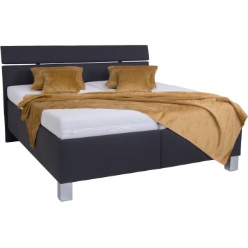 Gepolstertes Bett ALIS 180x200 cm mit Stauraum, ohne Matratze, anthrazit