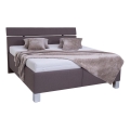 Gepolstertes Bett ALIS mit Bettkasten, ohne Matratze, 160 x 200 cm, braun