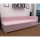 Gepolstertes Bett AMSTERDAM 90x200 cm mit wendbarem Kopfteil und Stauraum, rosa