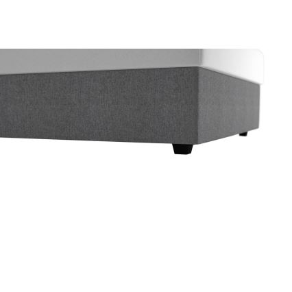 Gepolstertes Bett DARIA mit Bettkasten und Matratze 120x200 cm grau