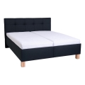 Gepolstertes Bett MARIA 180x200 cm mit Matratze und Bettkasten, anthrazit
