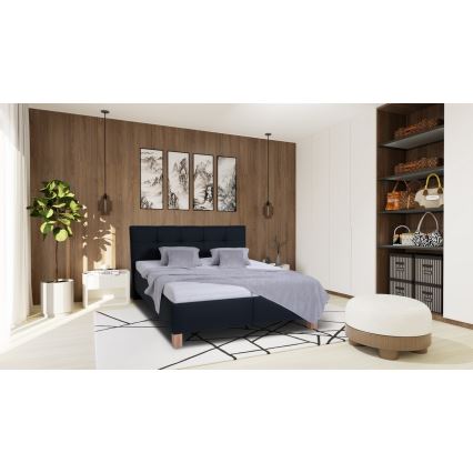 Gepolstertes Bett MARIA mit Bettkasten, ohne Matratze, 180x200 cm, anthrazit