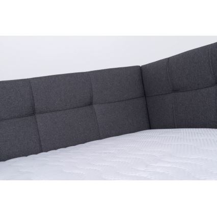 Gepolstertes Bett MARIA PETITE 120x200 cm mit Stauraum, ohne Matratze, grau
