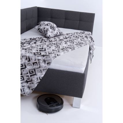 Gepolstertes Bett MARIA PETITE 120x200 cm mit Stauraum, ohne Matratze, grau