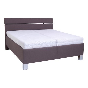 Gepolstertes Bett mit Bettkasten ohne Matratze ALIS 180x200 cm braun