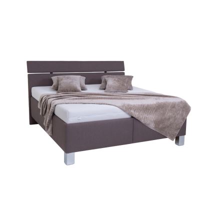 Gepolstertes Bett mit Bettkasten ohne Matratze ALIS 180x200 cm braun