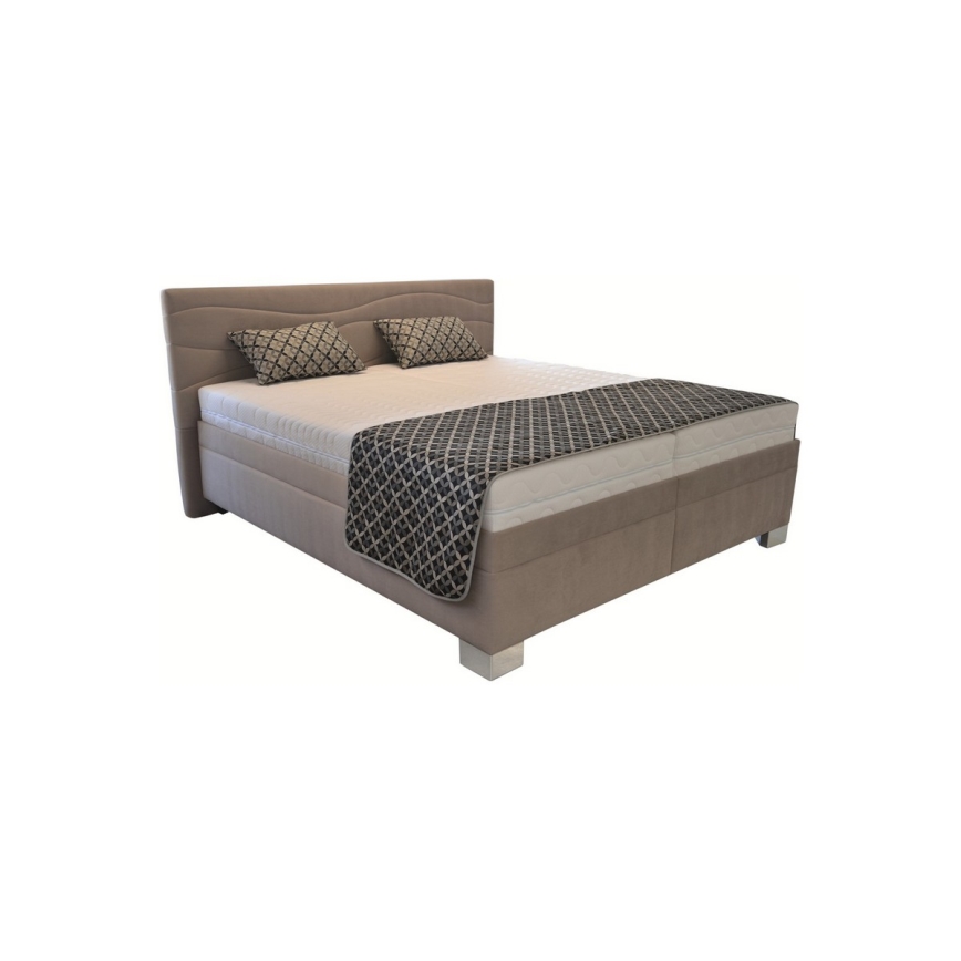 Gepolstertes Bett mit Matratze WINDSOR 180x200 cm, beige