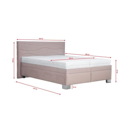 Gepolstertes Bett mit Matratze WINDSOR 180x200 cm, beige