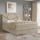 Gepolstertes Bett mit Matratzen und Stauraum NAOMI 180x200 cm beige