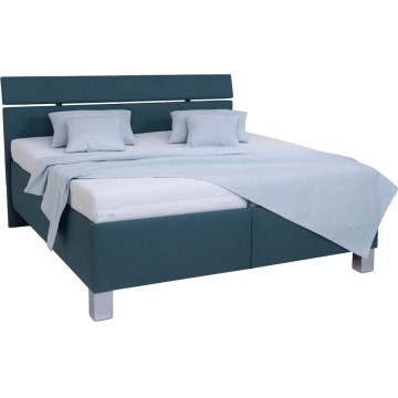 Gepolstertes Bett mit Stauraum ohne Matratze ALIS 160x200 cm Petrol