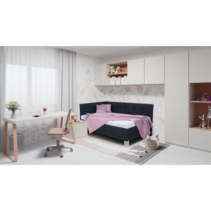 Gepolstertes Bett mit Stauraum ohne Matratze MARIA PETITE 120x200 cm Anthrazit