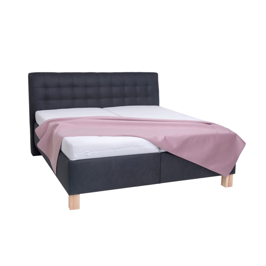 Gepolstertes Bett VIOLET 180x200 cm mit Stauraum ohne Matratze, anthrazit