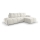 Gepolstertes L-Ecksofa ALMADA mit Schlaffunktion und Stauraum, rechts, Beige