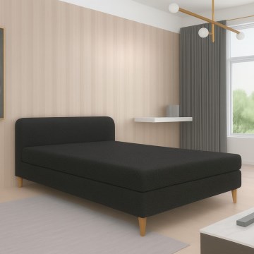 Gepolstertes Tagesbett BRISBANE 110x200 cm schwarz