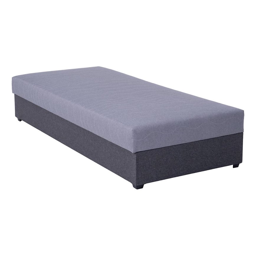 Gepolstertes Tagesbett mit Stauraum JACOB XL Belastbarkeit 130 kg 90x200 cm grau