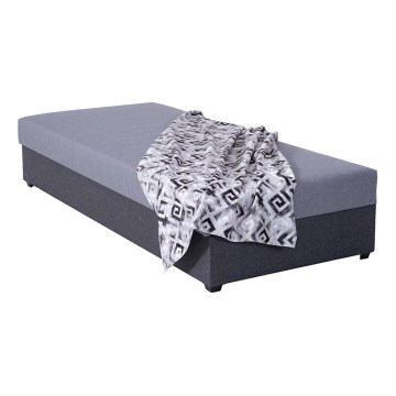 Gepolstertes Tagesbett mit Stauraum JACOB XL, Tragkraft 130 kg, 90x200 cm, grau
