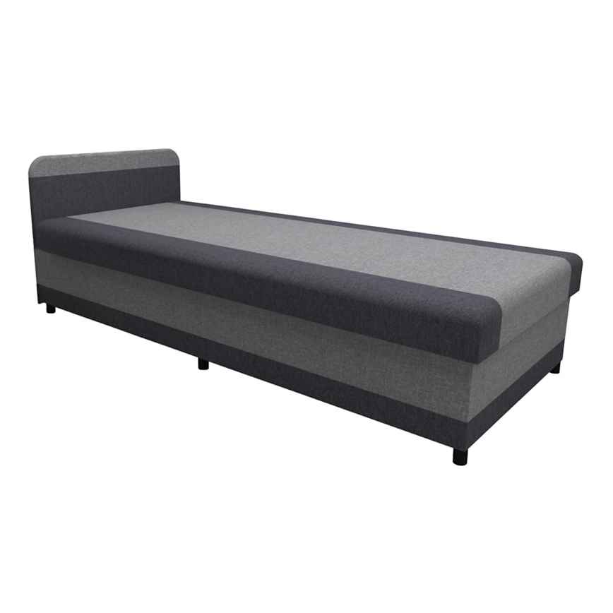 Gepolstertes Tagesbett mit Stauraum TALI 80x202 grau/anthrazit
