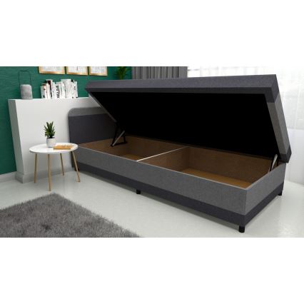 Gepolstertes Tagesbett mit Stauraum TALI 80x202 grau/anthrazit