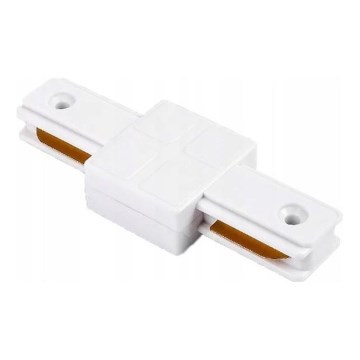Gerader einphasiger Schienenstecker für Leuchten, weiß