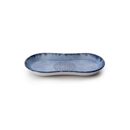 Geschirrset 27-teilig blau/Porzellan