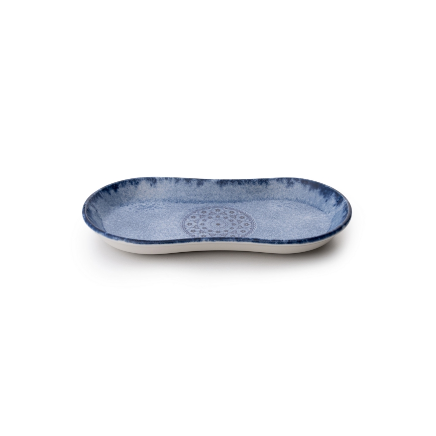 Geschirrset 27-teilig blau/Porzellan