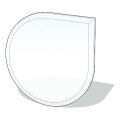 Glas unter dem Kamin 1100x1100x6 mm Träne
