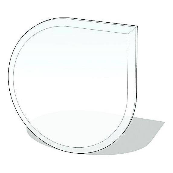 Glas unter dem Kamin 1100x1100x6 mm Träne