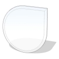 Glas unter dem Kamin 1100x1100x8 mm Träne