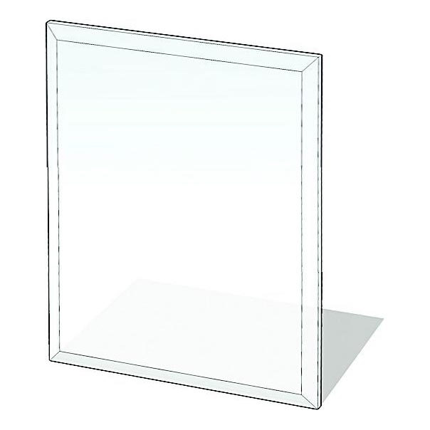 Glas unter dem Kamin 1200x1000x8 mm rechteckig