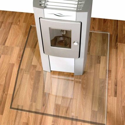 Glas unter dem Kamin 1200x1000x8 mm rechteckig