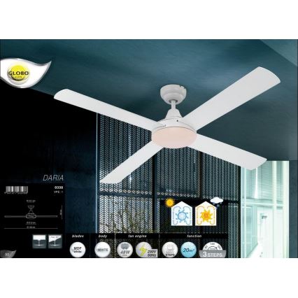 GLOBO 0338 - Stropní ventilátor DARIA