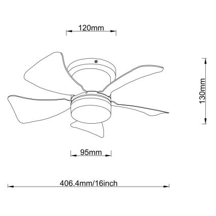 Globo - LED dimmbarer Deckenventilator LED/10W/230V 3000-6500K grau + Fernbedienung