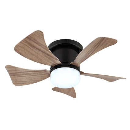 Globo - LED Dimmbare Deckenventilator LED/10W/230V 3000-6500K braun + Fernbedienung