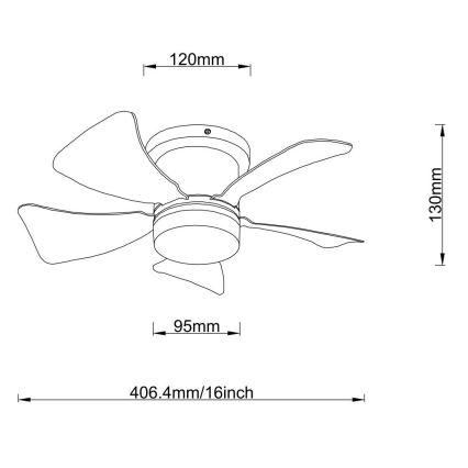Globo - LED Dimmbare Deckenventilator LED/10W/230V 3000-6500K braun + Fernbedienung