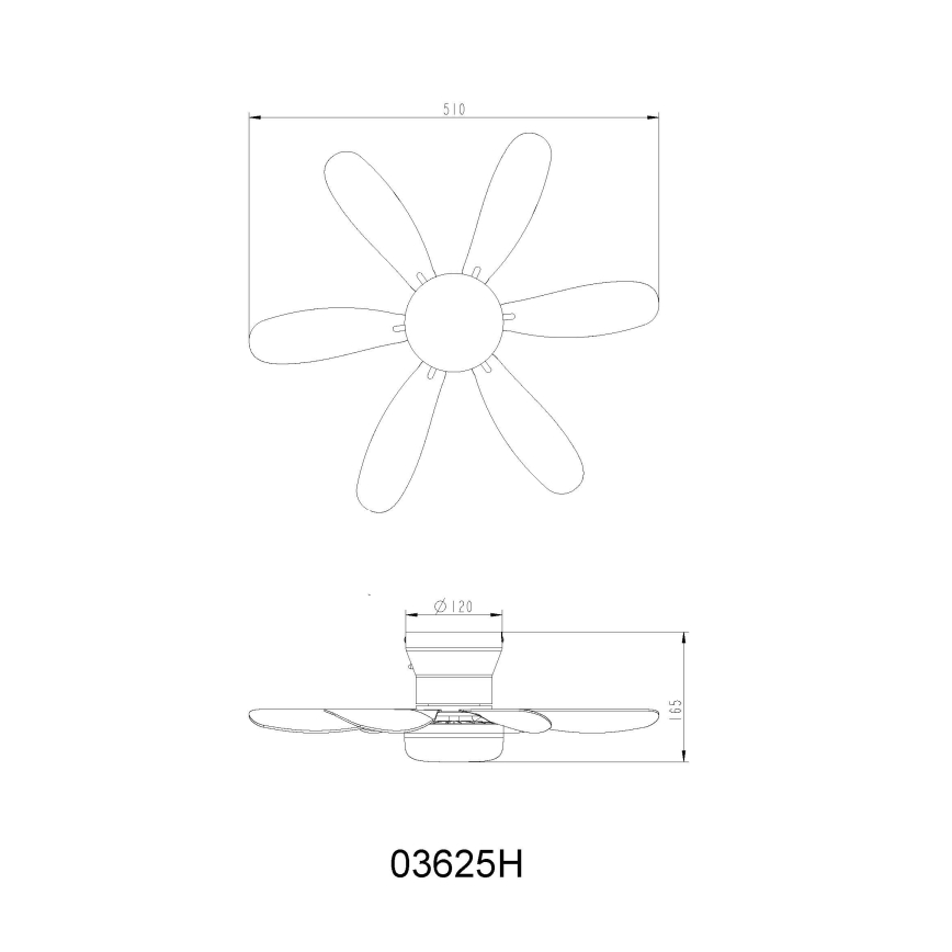Globo - LED dimmbarer Deckenventilator LED/5W/230V 2700-6500K braun + Fernbedienung