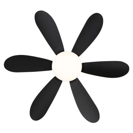 Globo - LED-dimmbarer Deckenventilator LED/5W/230V 2700-6500K schwarz + Fernbedienung