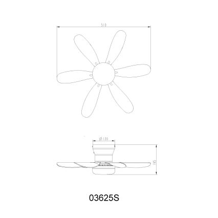Globo - LED-dimmbarer Deckenventilator LED/5W/230V 2700-6500K schwarz + Fernbedienung
