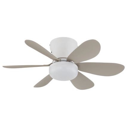 Globo - LED-dimmbarer Deckenventilator LED/5W/230V 2700-6500K beige + Fernbedienung