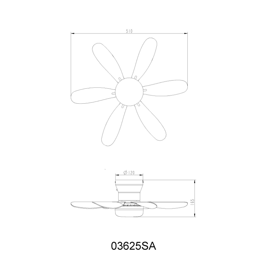 Globo - LED-dimmbarer Deckenventilator LED/5W/230V 2700-6500K beige + Fernbedienung