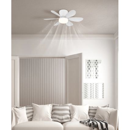 Globo - LED-dimmbarer Deckenventilator LED/5W/230V 2700–6500K weiß + Fernbedienung