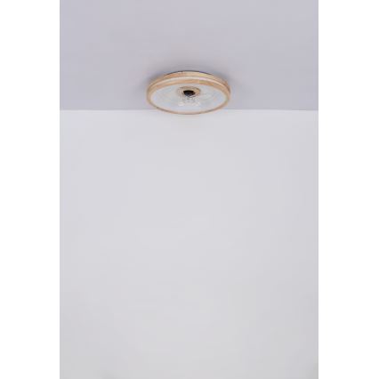 Globo - Dimmbare LED-Deckenleuchte mit Ventilator LED/30W/230V 2700-6500K braun + Fernbedienung
