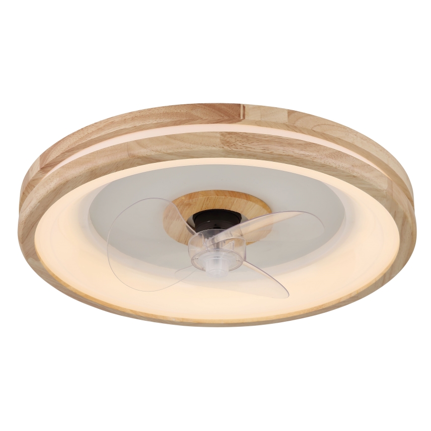 Globo - Dimmbare LED-Deckenleuchte mit Ventilator LED/30W/230V 2700-6500K braun + Fernbedienung