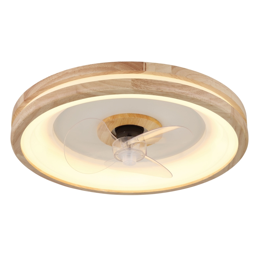 Globo - Dimmbare LED-Deckenleuchte mit Ventilator LED/30W/230V 2700-6500K braun + Fernbedienung