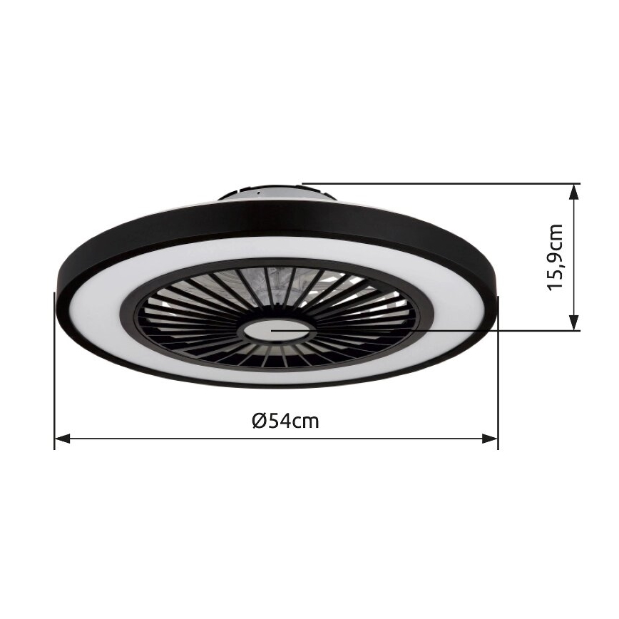 Globo - LED dimmbarer Deckenventilator LED/45W/230V 3000-6500K + Fernbedienung