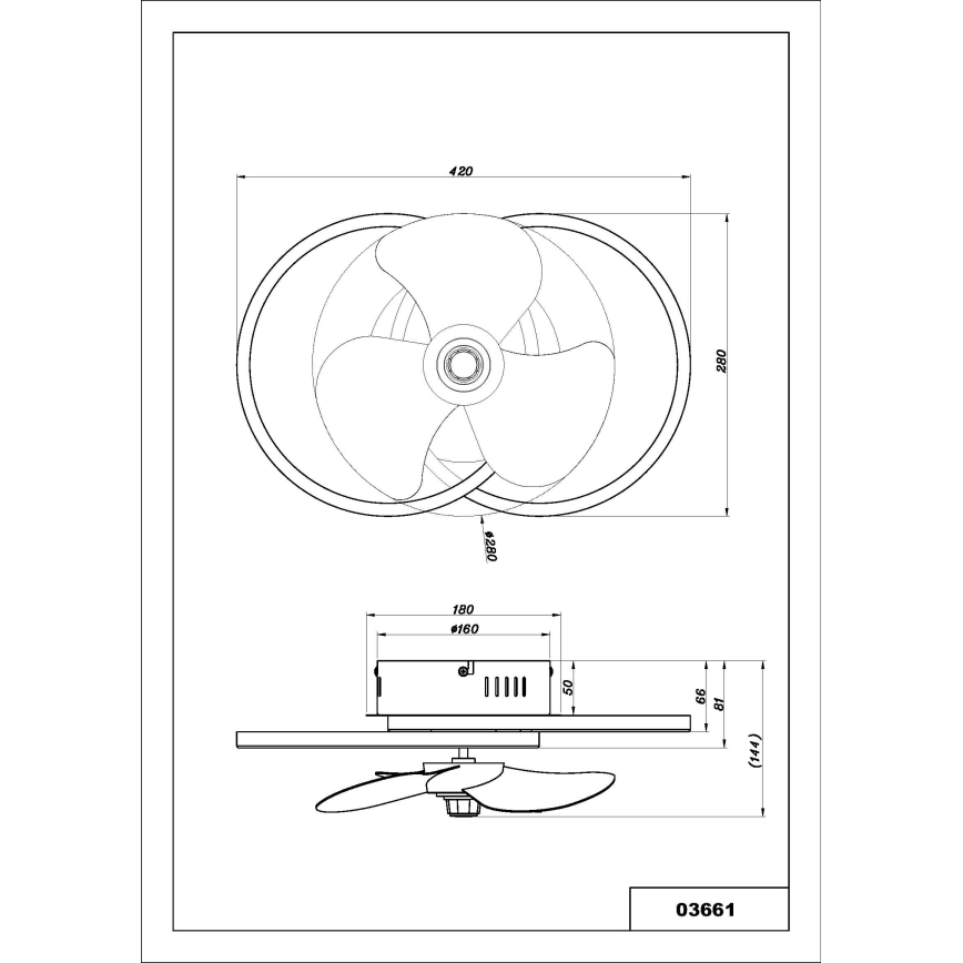 Globo - LED dimmbarer Deckenventilator LED/24W/230V 2700-6500K + Fernbedienung