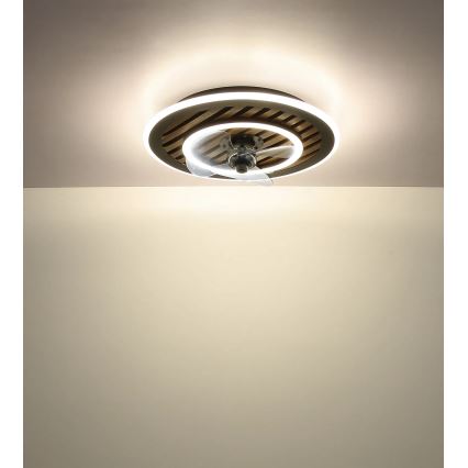 Globo - LED-dimmbarer Deckenventilator LED/36W/230V 2700-6000K schwarz + Fernbedienung