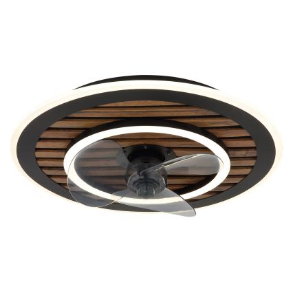 Globo - LED-dimmbarer Deckenventilator LED/36W/230V 2700-6000K schwarz + Fernbedienung